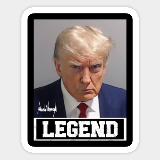 Trump Mugshot 2024 President Legend Trump Never Surrender Never Surrender Sticker TeePublic